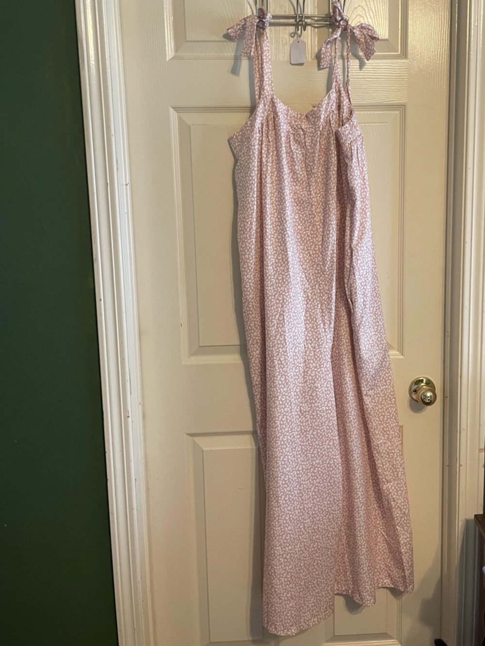 MAD Vibes Boutique Floral Wide Leg Jumpsuit Tie Shoulder Size L